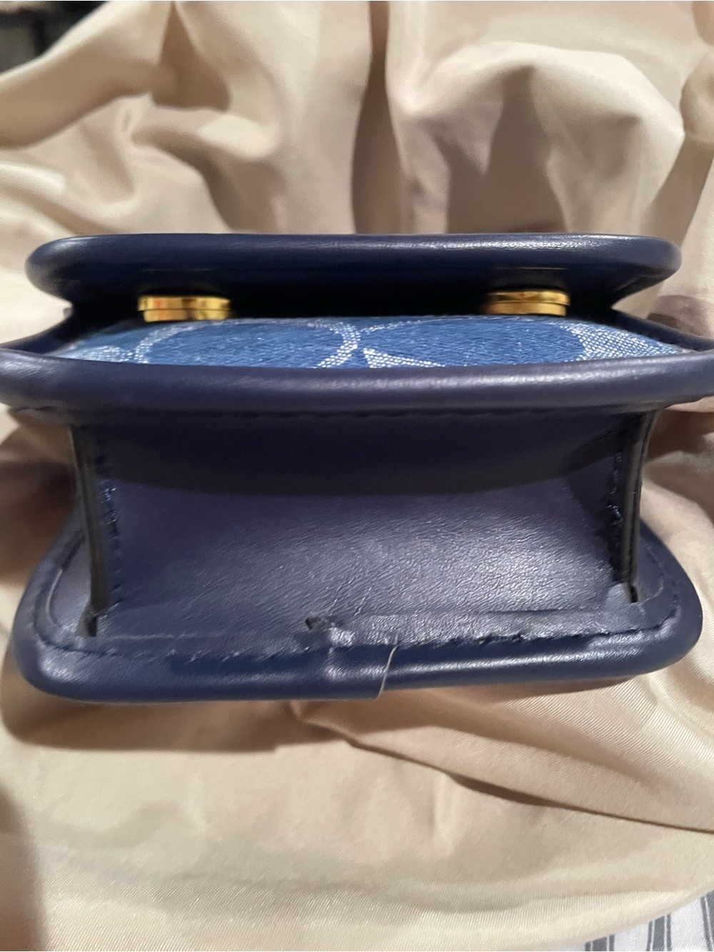 Coach Mini Top-Handle Bag in Denim Blue Crossbody - Picture 10 of 12